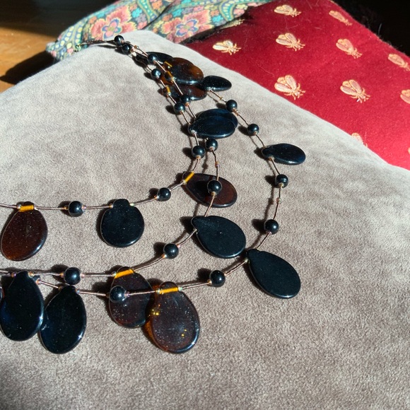 3-strand amber fashion statement necklace (4/$20) - Picture 4 of 5
